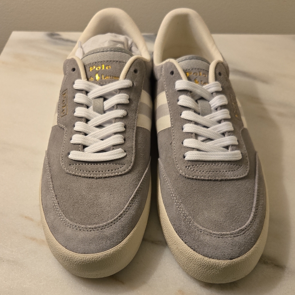 Polo by Ralph Lauren Gray and White Sneakers Minimalist Comfort